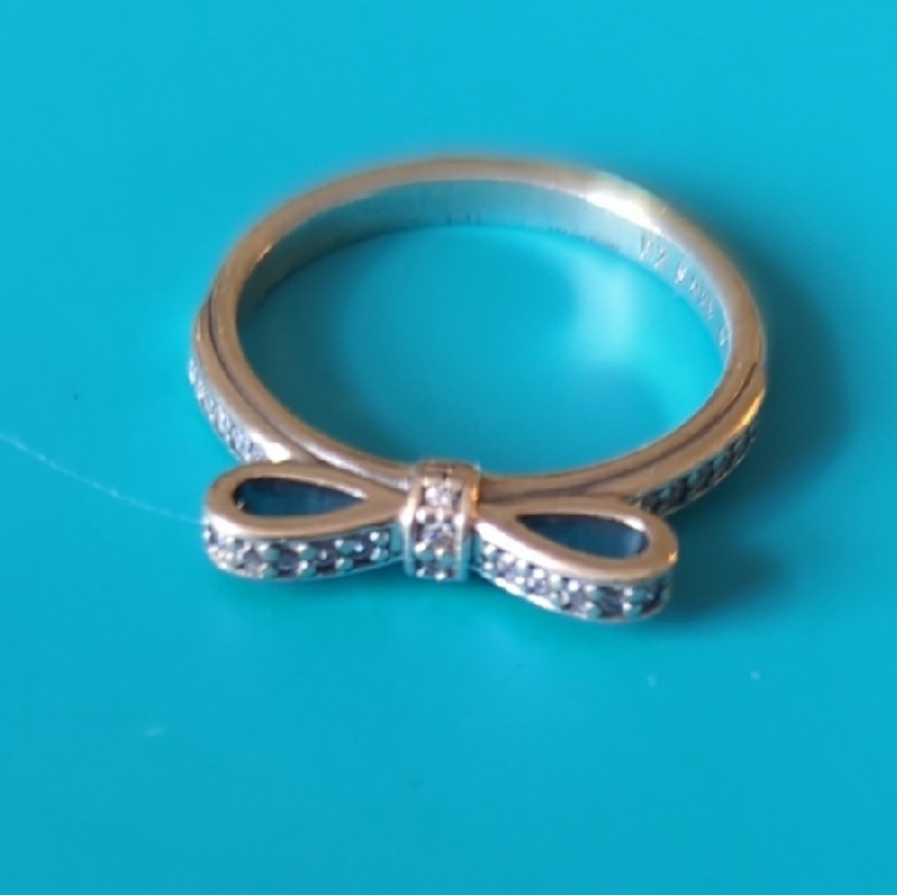 Pandora Silver Bow Ring